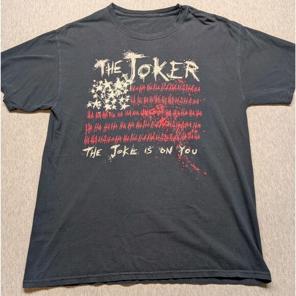 Grunge Joker American Flag Haha Men TShirt Size M Tiny Little Holes See Pics - Picture 1 of 7